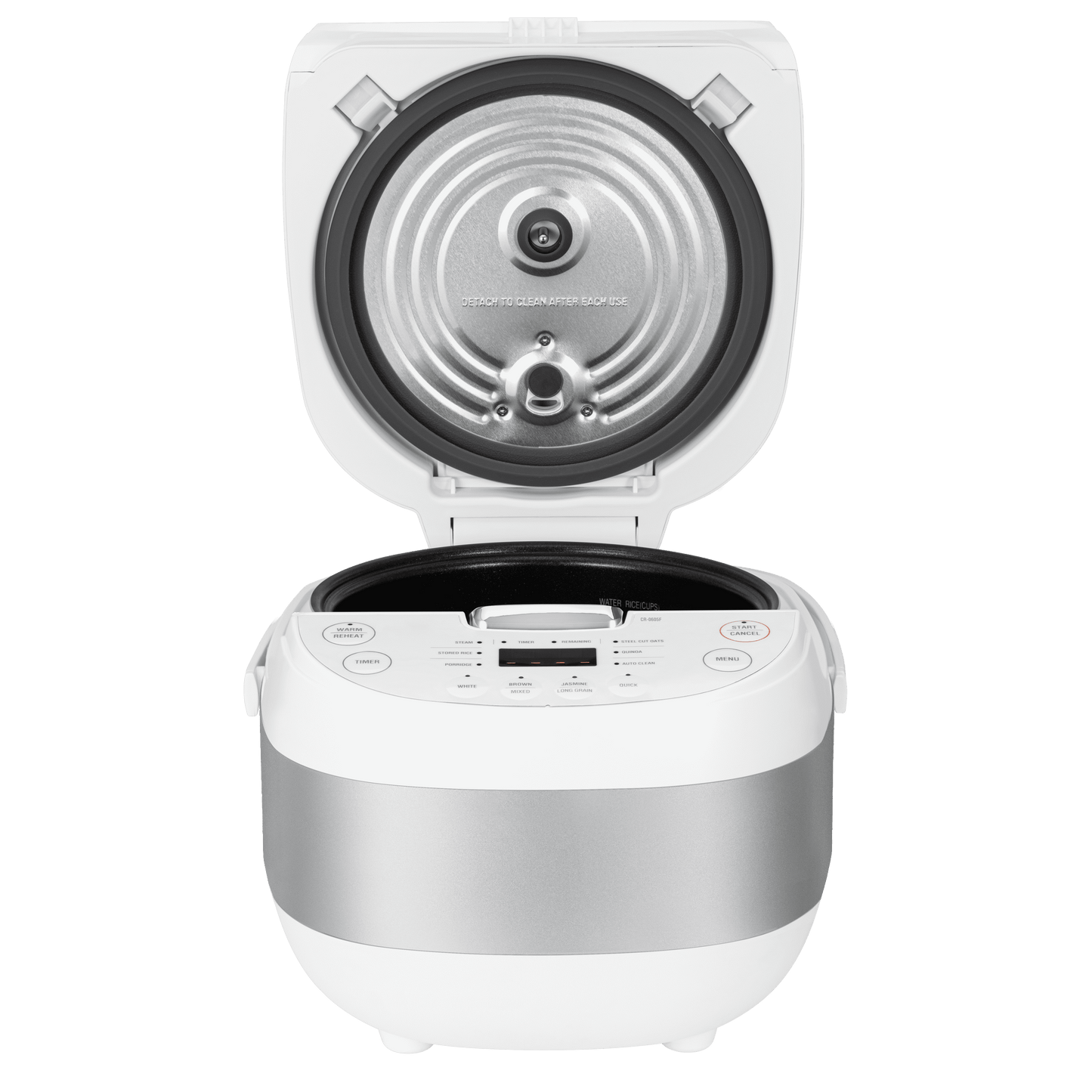 CUCKOO CR-0605F 6-Cup (Uncooked) / 12-Cup (Cooked) Micom Rice Cooker with Nonstick Inner Pot, 13 Menu Options, LCD Display, Fuzzy Logic Tech, Auto Clean (White)