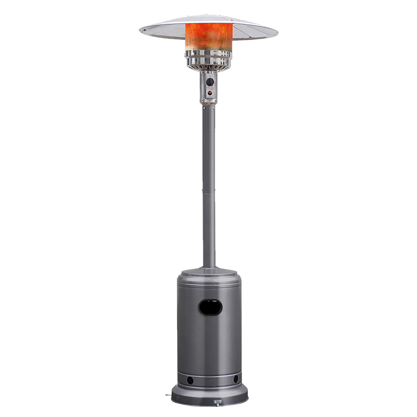 Costway 50000 BTU Propane Patio Heater Standing LP Gas Steel with Wheels Grey
