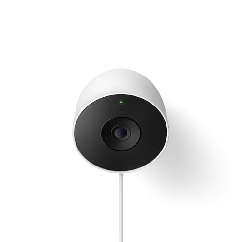 Google Nest Cam Outdoor (Wired, 2nd Gen) - 2 Pack - Security Camera with 2K Video and Gemini, Night Vision, 2-Way Audio - Works with Google Home - 2025 Model - Snow