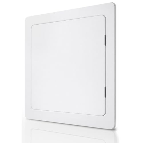 Morvat Access Panel 12x12 Inch for Drywall & Ceiling with Door, Heavy-Duty Durable ABS Plastic & Easy Install Access Box, Wall Hole Cover Plate for Plumbing, Electrical Wiring & Plywood, White