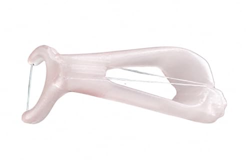 Reuseable Flosser | Easy String Floss Holder | Refillable with ANY floss | Ergonomic Floss Gadget | Oral Hygiene Care | For Kids and Adults (Clear)