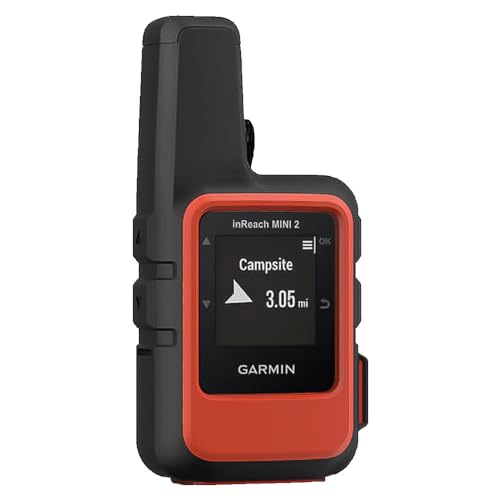 Garmin inReach Mini 2, Lightweight and Compact Satellite Communicator, Hiking Handheld, Orange - 010-02602-00