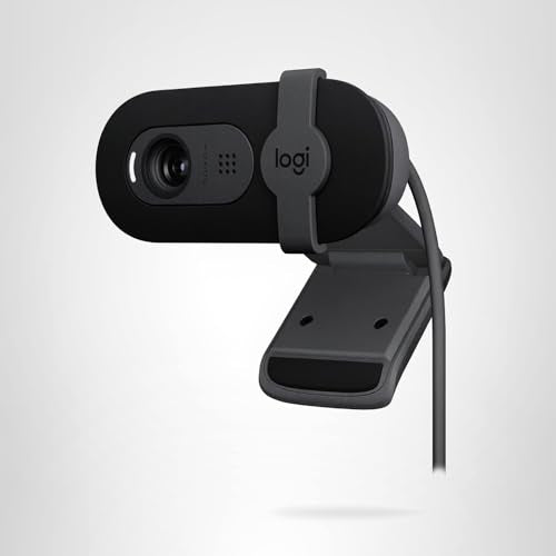 Logitech Brio 101 Full HD 1080p Webcam for Meetings, Streaming, Desktop, Laptop, PC - Built-in Mic, Shutter, Works with Zoom, Microsoft Teams, Nintendo Switch 2’s New GameChat Mode, USB-A,-Black