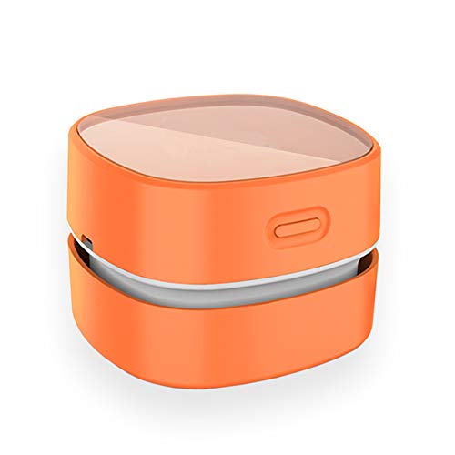 ODISTAR Mini Desktop Vacuum Cleaner for Table Dust (Orange AA Battery)