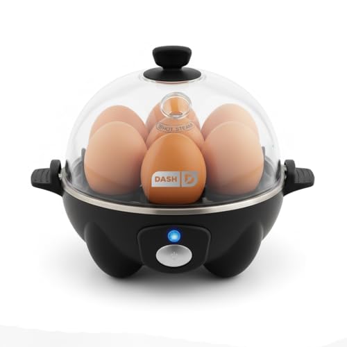 Dash Rapid Egg Cooker, 7 Hard Boiled Eggs, Black