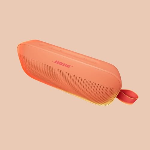 Bose SoundLink Flex Bluetooth Speaker (2nd Gen) - Portable Outdoor Speaker with Hi-Fi Audio, Waterproof and Dustproof, USB-C, Up to 12 Hours Battery Life, Sunset Peach - Limited Edition Color