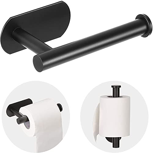 JOPOFI Toilet Paper Holder - Adhesive Toilet Paper Holder - Matte Black