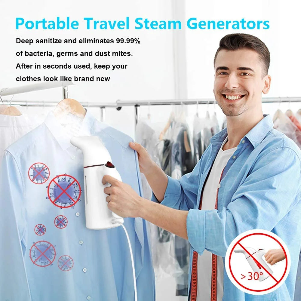 Vislone Steamer for Clothes, 700W Powerful Handheld Garment Steamer, Portable Travel Steam Iron, 150ml Water Tank
