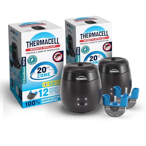 Thermacell E-ZoneGuard Patio Rechargeable Mosquito Repellent, 2-Pack, Value