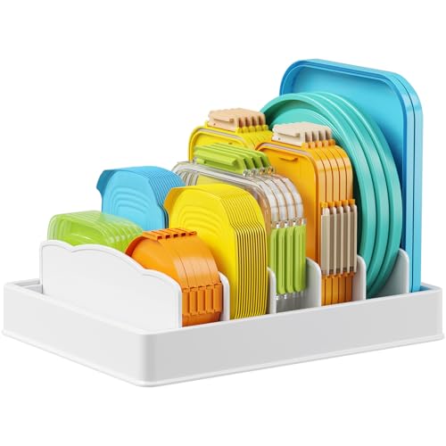 Lifewit Kitchen Cabinet Organizer for Food Contanier Lid with 7 Sections