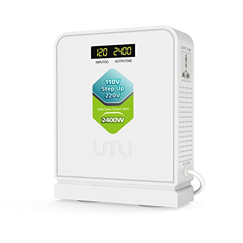 UMI 2400W Step Up Voltage Converter, 110v to 220v Power Transformer