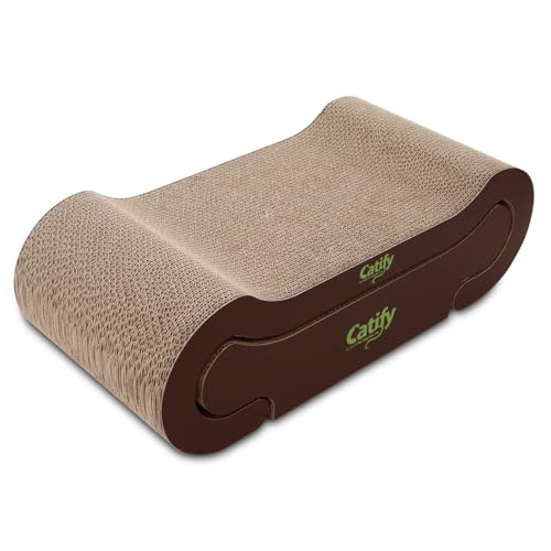 Best Pet Supplies Catify Corrugated Cardboard Cat Scratcher - Lounger I