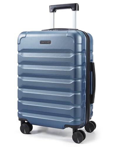 LIGHT FLIGHT Carry On Luggage 22x14x9 Airline Approved Suitcase,Royal Blue | 20" Expandable Carry On Suitcases with Wheels, Lightweight Luggage, Durable Hard Shell Rolling Suit Case for Men Women Travel