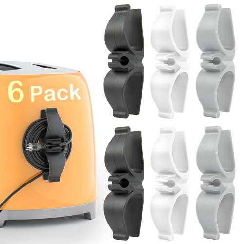 Daisyhome Cord Organizer for Kitchen Appliances-6 Pack, Adhesive Cord Holder