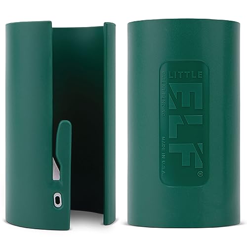Little ELF Wrapping Paper Cutter (2-Pack) | As seen on Shark Tank | Made in USA | Green | Holiday Gift Wrap Paper Roll Holder and Cutter