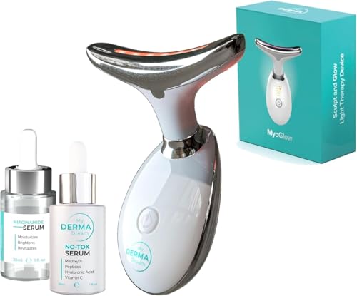 MyDerma Dream MyoGlow LED Massaging Device for Arms, Legs, and Face