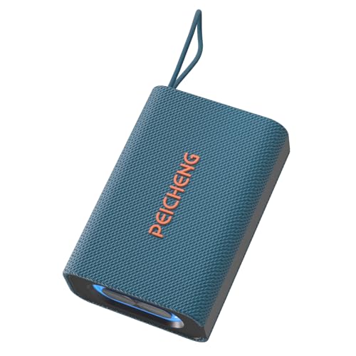 PEICHENG Speaker, Portable Wireless Bluetooth Speakers, Waterproof Loud Stereo Sound with RGB Lights TWS Long Playtime for Home/Party/Outdoor, Electronic Gadget (Blue)