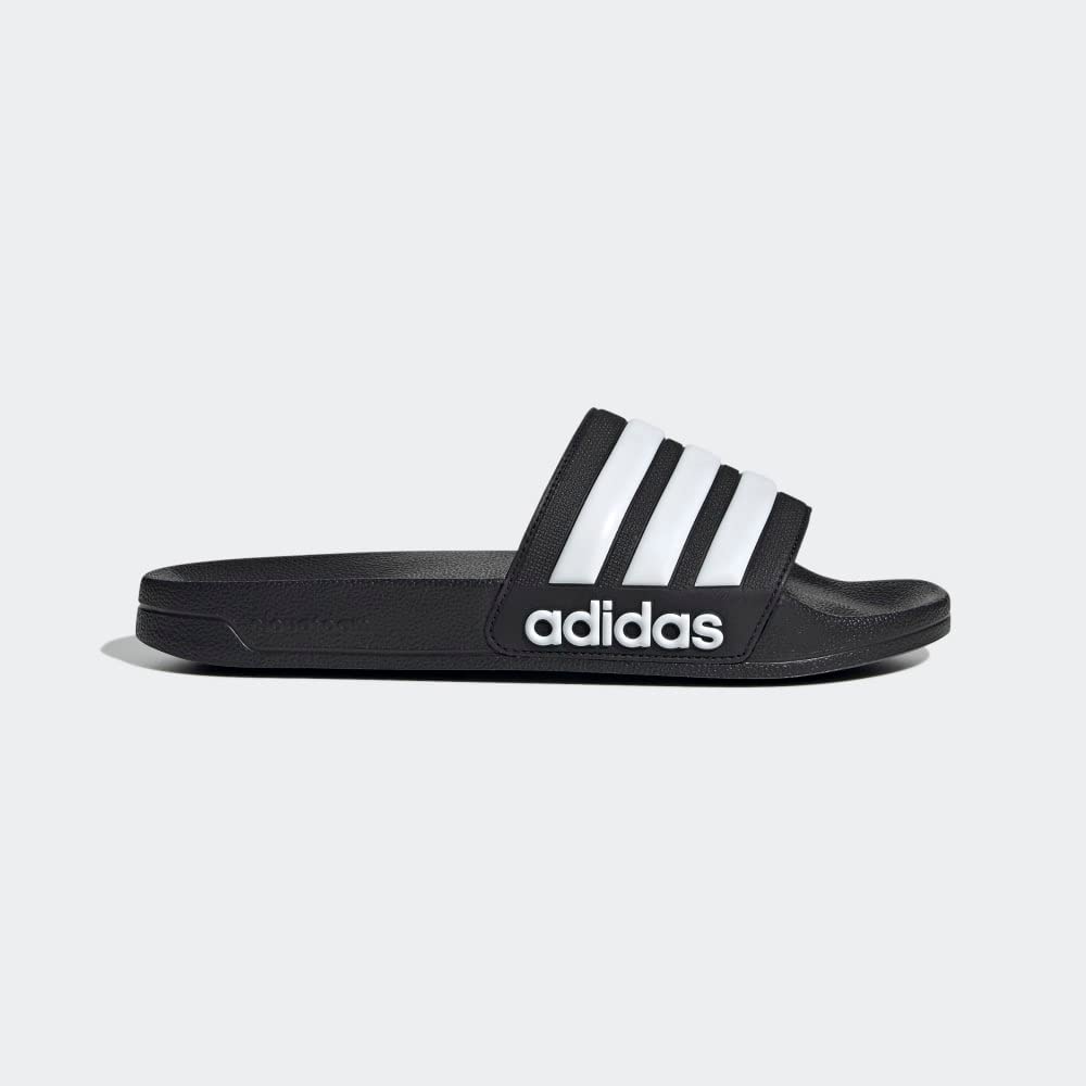 adidas Adult Adilette Shower Core Black/White/Core Black 10