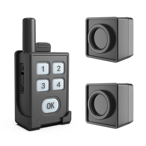 Perimeter Trip Alarm-Portable Camping Motion Sensor-1 Receiver+2 Sensors | Outdoor Wireless Motion Sensor&Detector-Personal Security for Wildlife&Stranger Alert(Camping,Hiking,Hunting,Fishing)