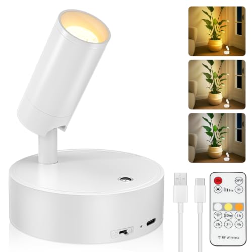 Rechargeable Plant Spotlight Wireless LED UpLight Accent Spotlight Indoor