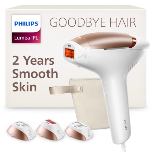 Philips Lumea IPL — Salon-Like Laser Hair Removal for Women, Permanent Hair Reduction Device At Home for Face & Body — Safe & Painless for Face, Bikini, Body, 5 Settings & Skin Sensors, BRI937/03