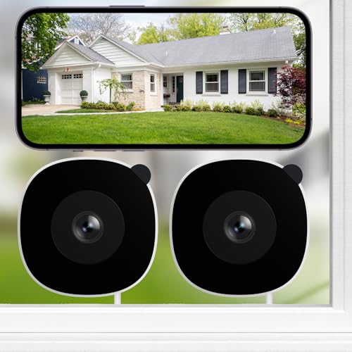 INFIYA 2.4/5GHz WiFi No-Drill Window Cameras for Home Security, 2K3MP 2Pack