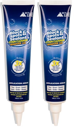 SKYLAR LIFE Grout Silicone Caulk Whitener, Black Stain Problem Solver, Best for Home Sink,Kitchen,Showers,Bathroom and Floor Tile (2-Pack)