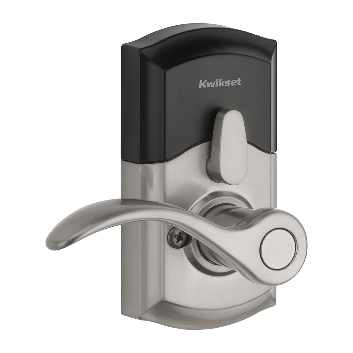 Kwikset SmartCode 955 Pembroke Light Commercial 10-Button Keypad Electronic Lever, Featuring Convenient Keyless Entry, 3-Year Batter Life and High Traffic Durability Satin Nickel
