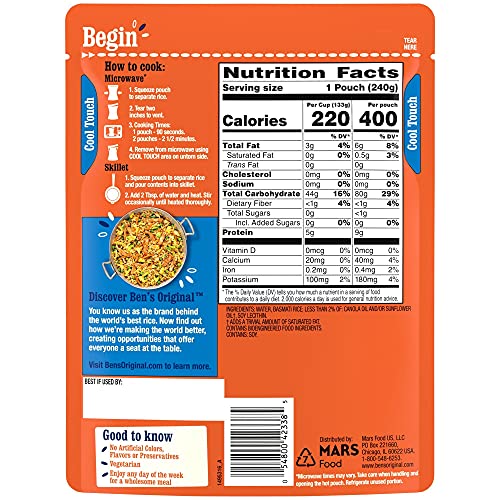 BEN'S ORIGINAL Ready Rice Basmati Rice, Easy Side Dish, 8.5 oz Pouch (Pack of 6)
