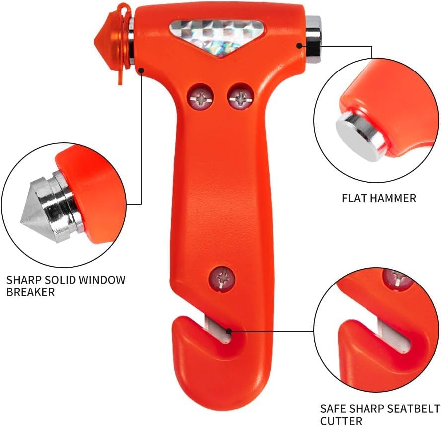 MOTORBUDDY Seatbelt Cutter and Window Breaker for Cars,Glass Breaker,Auto Escape Safety Hammer Tool Under Water,Emergency Car Safety Accessories,Truck,Vehicle