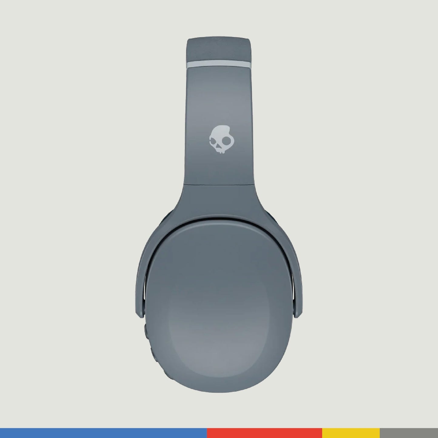 Skullcandy Crusher Evo Wireless Bluetooth Headphones with Multi-Sensory Bass and Charging Cable, Noise Isolating Over-Ear Fit, Up to 40 Hours Battery, Microphone for iPhone Android - Chill Grey