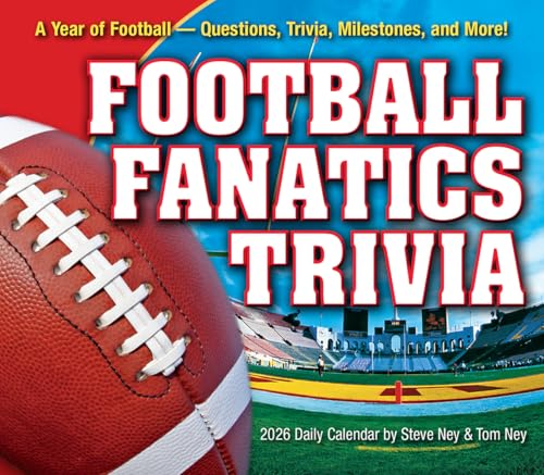 Football Fanatics Trivia 2026 Daily Desk Calendar: Boxed Page-a-Day Sports Quiz Calendar with Day-to-Day NFL & NCAA Facts, Milestones & Game-Day History