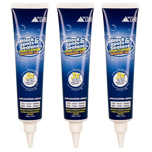 SKYLAR LIFE Black spots & Sealant Cleaner, Caulk Whitener, Black Stain Problem Solver, Best for Home Sink,Kitchen,Showers,Bathroom and Floor Tile (3-Pack)