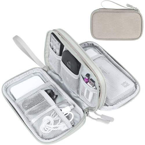 FYY Electronic Organizer, Travel Tech Pouch Bag, Medium, Khaki