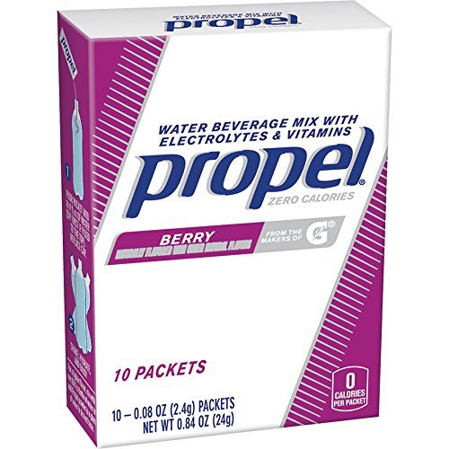 Propel Water Beverage Powder Mix with Electrolytes and Vitamins, Variety Pack, .08 Ounce Packets, 50 Count