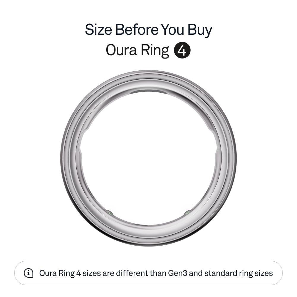 Oura Ring 4 - Silver - Size 8 - Size Before You Buy