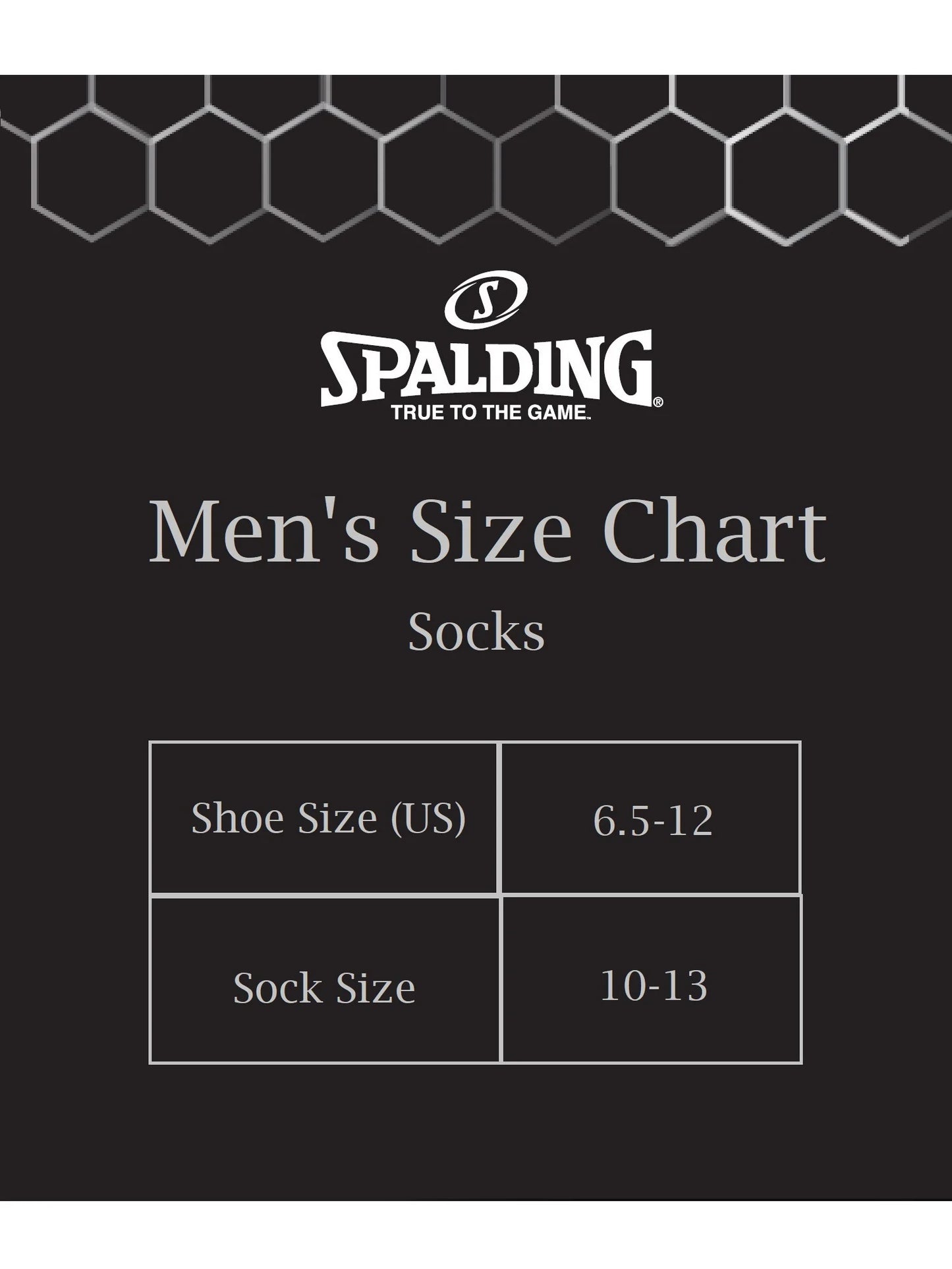 Spalding Men's Black Work Crew Socks, 10-Pack, Sizes 6.5-12