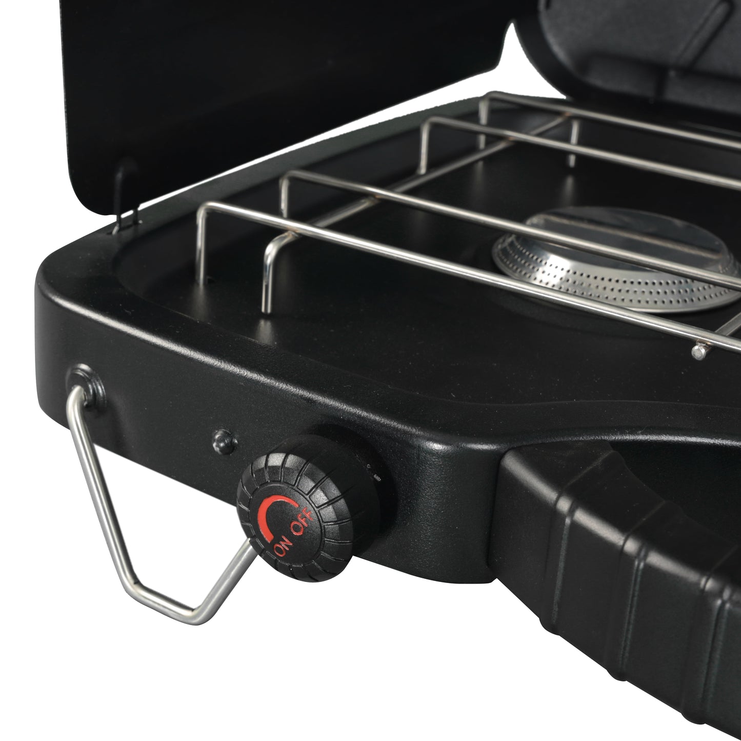 Ozark Trail 2 Burner Propane Gas Camping Stove, GCT2208W, Black, New