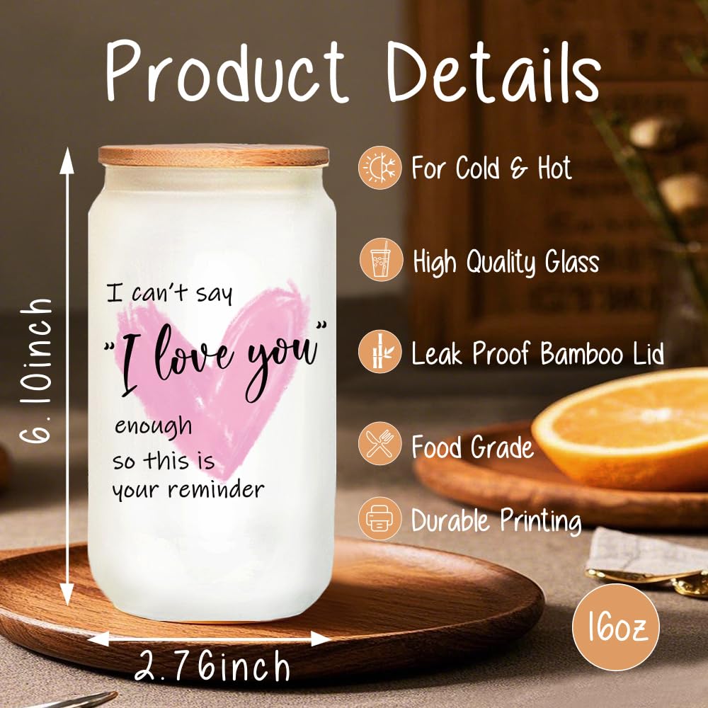 I Love You Gifts for Her Girlfriend Sister Wife Mom, Valentines Day Gifts for Girlfriend Wife from Boyfriend Husband, Wedding Anniversary Romantic Gift for Women, Miss You Gift for Lovers-131