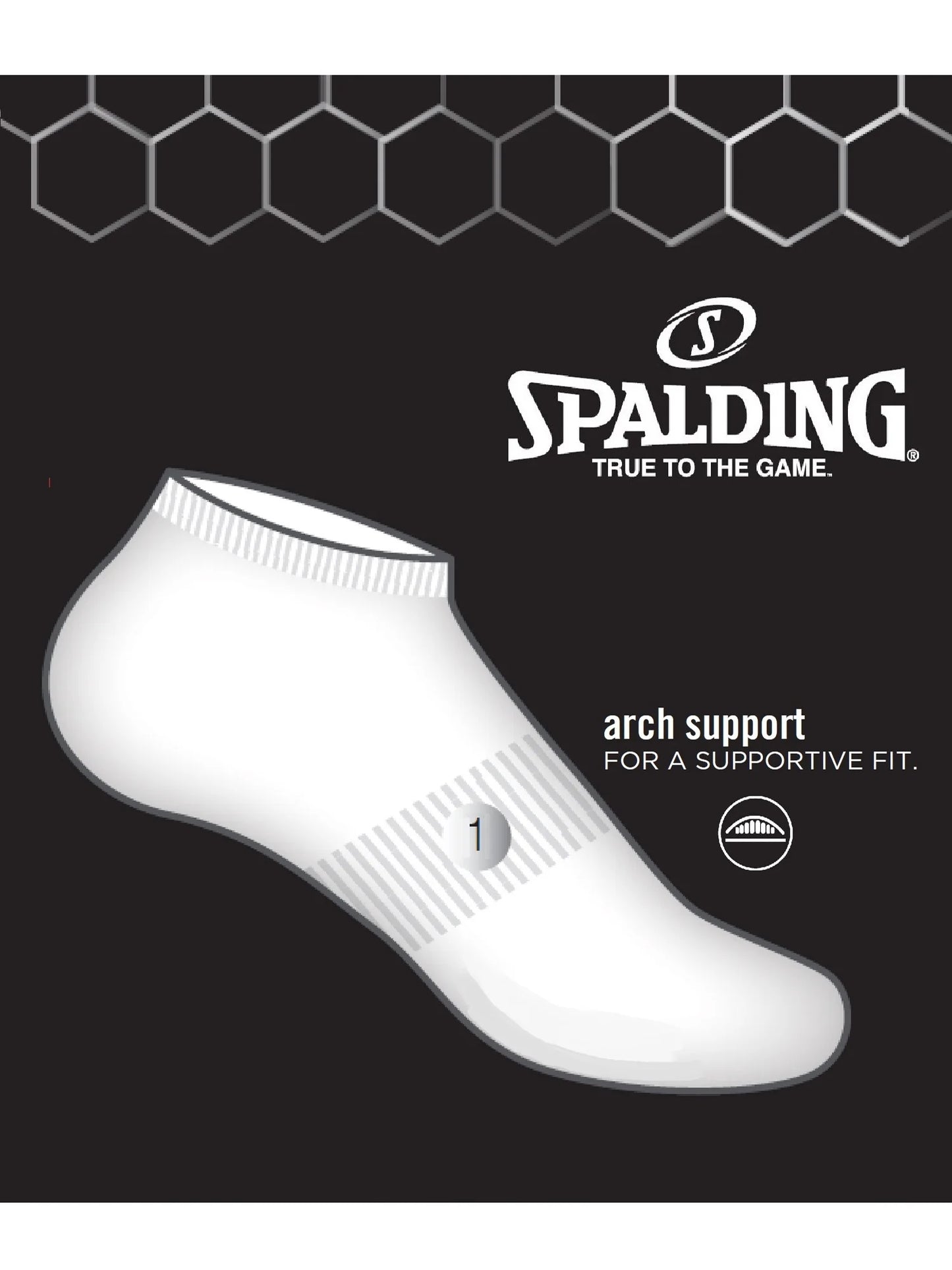 Spalding Men's Black No-Show Socks, 30-Pack, Sizes 6.5-12