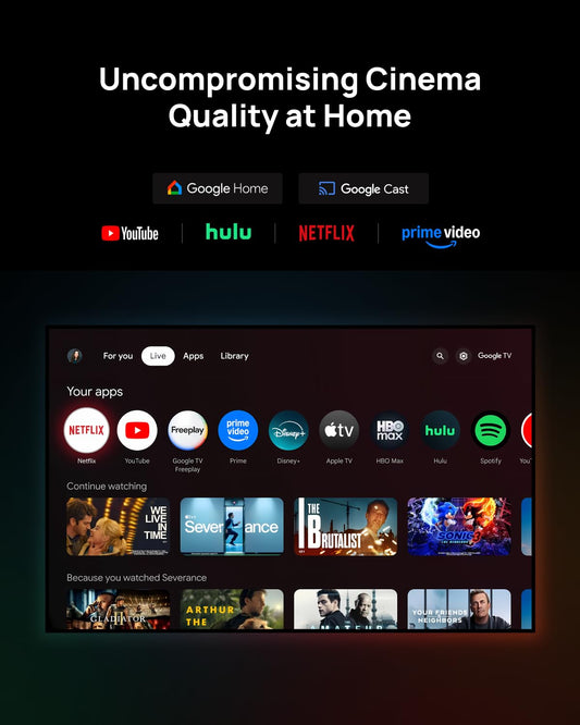 XGIMI Horizon 20 Max 4K Projector Triple Laser Home Theater, 2025 New, 5700 ISO Lumens, Google TV with Licensed Netflix, Optical Zoom Lens Shift, IMAX Enhanced, Dolby Vision, 20000:1 Contrast