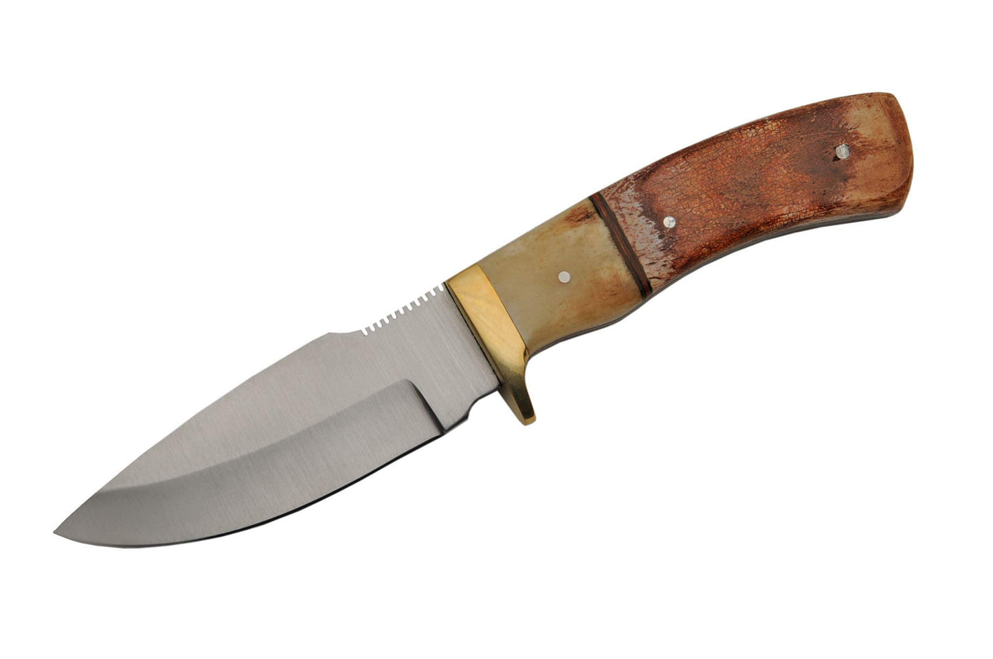 SZCO Supplies Burned Bone Hunting Knife,Brown