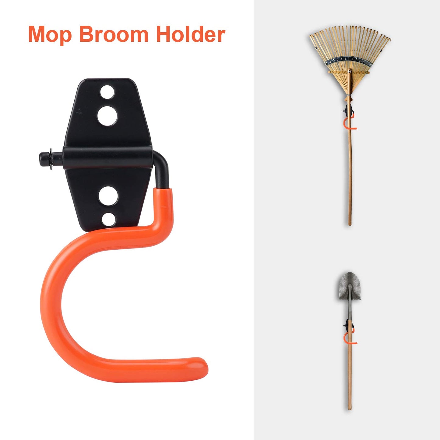 Dorisy Upgraded 16 Packs Double Heavy Duty Wall Mount Garage Organization & Hanger for Organizing Power Tools, Ladders, Bulk Items and More Equipment (Orange)