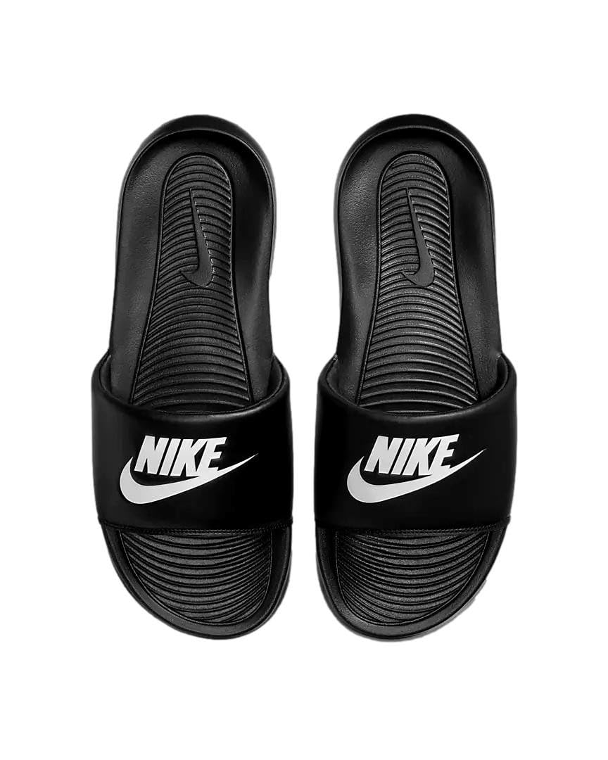 Nike Men's Victori One Slides, Black/White-Black, 10