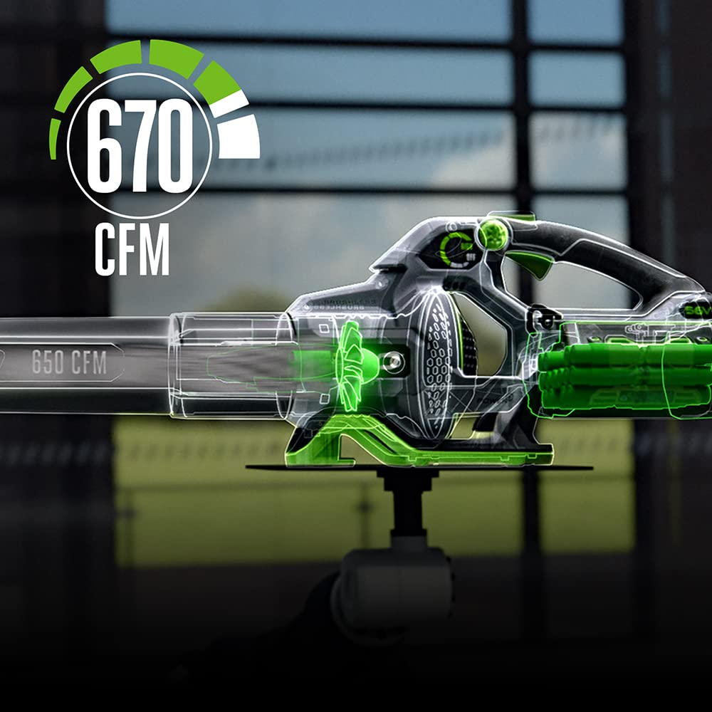 EGO POWER+ Leaf Blower, Cordless Electric 670 CFM, Includes 56V 4.0Ah Battery and Charger - LB6703