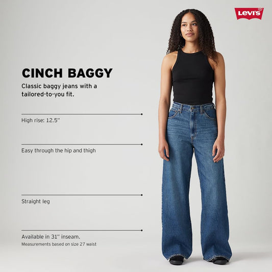 Levi's Women's Cinch Baggy, (New) Invested Indigo, 28