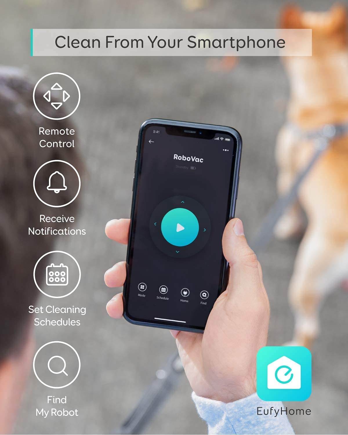 Eufy BoostIQ RoboVac 15C MAX, Wi-Fi Connected, Super-Thin, 2000Pa Suction, Quiet, Self-Charging Robotic Vacuum Cleaner, Cleans Hard Floors to Medium-Pile Carpets, Black (Renewed)