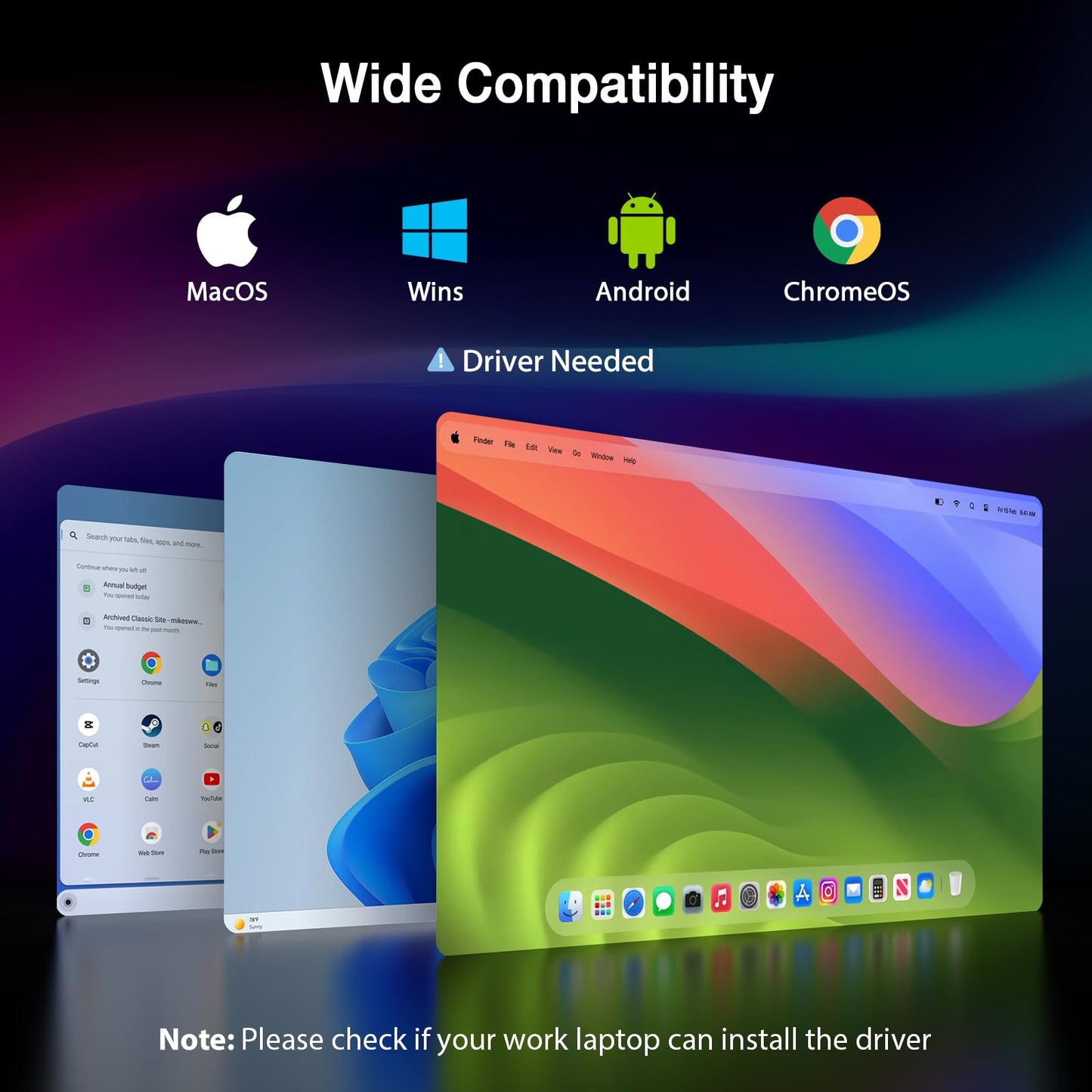 KYY 15.6" Laptop Screen Extender, 1080P FHD IPS Portable Monitor, One Cable USB-C Triple Monitor, Dual Travel Screen for 12"-17'' Laptops, 360° Rotation & Kickstand,X90D (Driver Need)