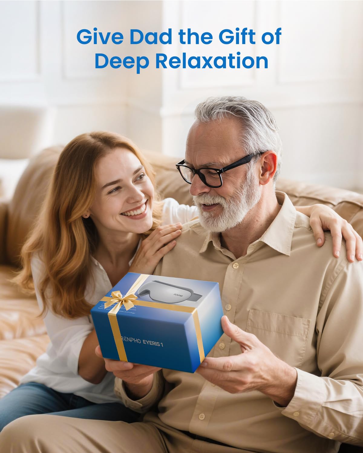 RENPHO Eyeris 1 Eye Massager with Heat, Fathers Day Birthday Gifts Eye Mask for Mom Dad Women Men Her Him, FSA HSA Eligible Smart Sleep Mask for Relax, Reduce Strain