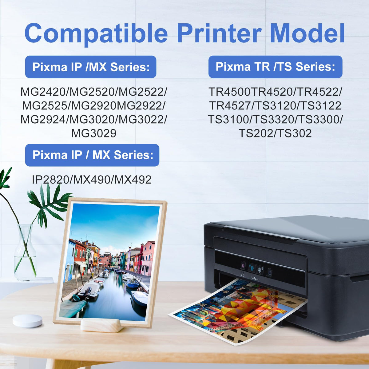 myCartridge SUPRINT 245XL Ink Cartridge PG-245 CL-246 Replacement for Canon Ink 245 and 246 Compatible for Canon 245XL 246XL Combo Pack for Pixma MG2522 TS3122 TS3322 MX490 TR4520 Printer 245 Ink